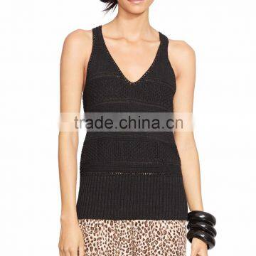15PKLS19 linen clothing vest top
