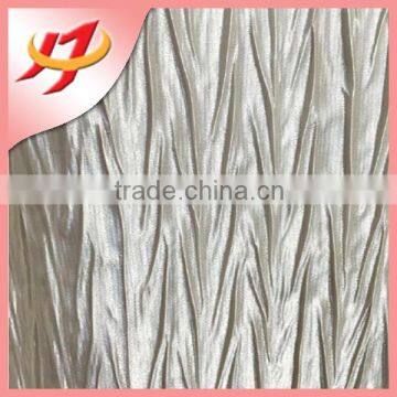 Factory price high quality silvery crinkle poly satin fabric for tablecloth