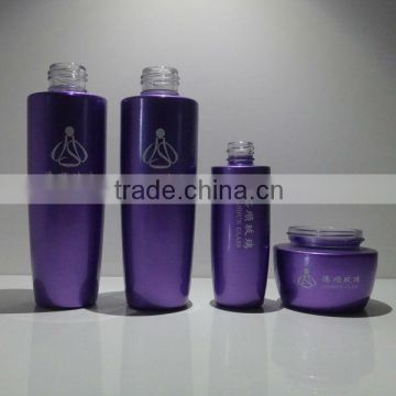 purple essence oil glass bottles