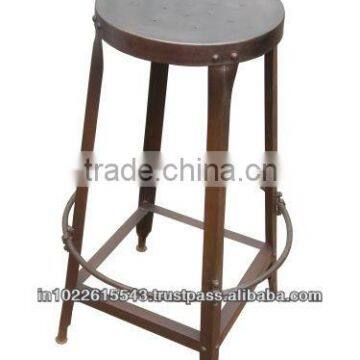 IRON BAR STOOL, ANTIQUE IRON STOOL, Vintage Bar stool, Furniture, Garden stool