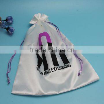 Design hot sale big drawstring satin pouch