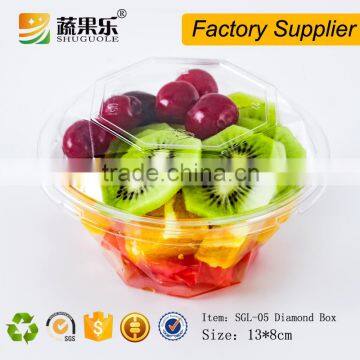 Disposable plastic PET fruit salad packaging container
