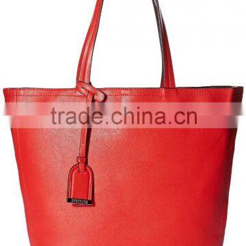 Red & White Genuine Leather Handbag for lady