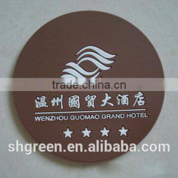 7mm thickness silicone rubber coaster for glass