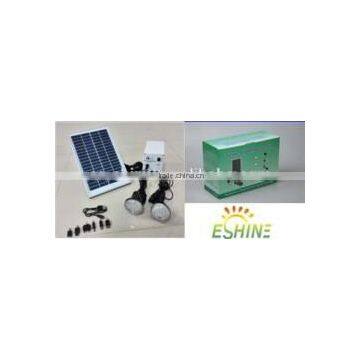 cheap 10W DC 12v led lighting portable stand alone home solar kit