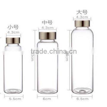 200ml 300ml 500ml glass drinking bottle with cap for sale