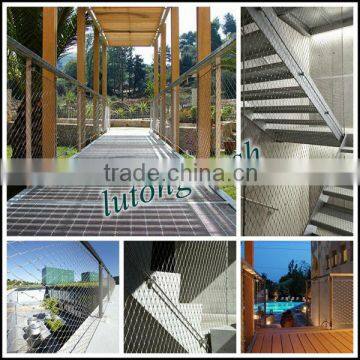 bridge stainless steel rope mesh fence for zoo animal protection