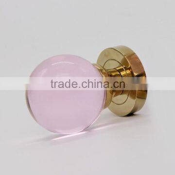 Antique Old Fashion Pink Zinc Alloy Glass Handle Door Knobs photo-5
