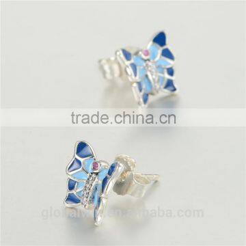 Silver 925 All Types Of New Design Custom Made Enamel Wholesale Earrings photo-4