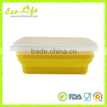 650ML 100% Silicone Foldable Lunch Box, Collapsible Case, Food Container