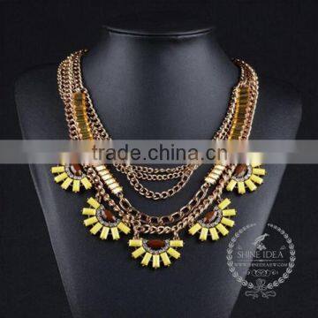 High Quality Vintage Rhinestone Chunky Statement Necklace Tin Alloy Fashion Women Pendant Necklace 6390124 photo-3