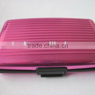 high quality pink aluminum credit card holder