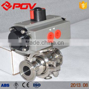 Food Grade Flange Sanitary Pneumatic Ball Valve Dn50 photo-3