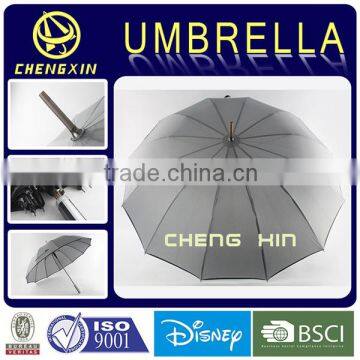 Wholesale high quality custom silver handle gray golf umbrella