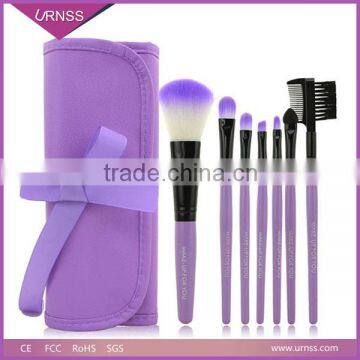 Free beauty girl gifts products professional purple makeup brushes with makeup case