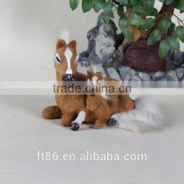 Fake Fur Miniature Flying Animated Toy Horse With Sound