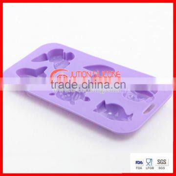 animal shaped purple silicone ice tray