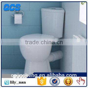 corner comfort height close coupled lavatory toilet