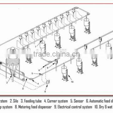 2017 Pork eating auto line feeding system line for pig