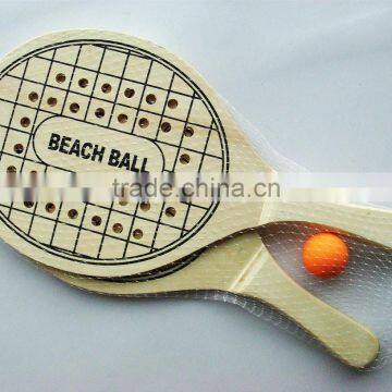 41x21x0.8cm wooden beach tennis racket set game