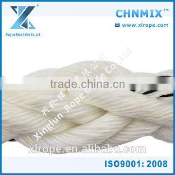 white 8 strand rope Polyester & Polypropylene mixed marine rope