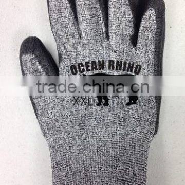 pu Palm Coated HPPE Glass Fiber Safety Gloves photo-5