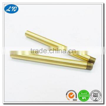 CNC lathe turning brass threade tube for fountain pen