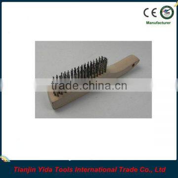 wooden handle stainless steel wire scratch brush