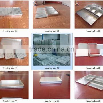 Anodized aluminum Pan for seafood fast chilled processing