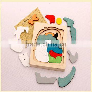 Wooden Toy Colorful Jigsaw Puzzles Multi Layer Story Puzzles Educational Puzzle for Preschool Children photo-3