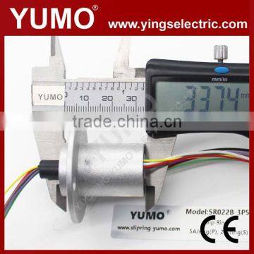 SR022B-3P5S OD22mm 8wires Customized Aluminium Alloy Housing Capsule Slip Ring photo-3