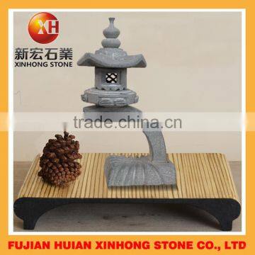 Top quality popular japanese special mini stone desk granite lantern