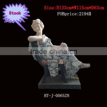 Marble Famous Sitting Female Statue In Stock