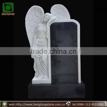 Hand Carved Natural Stone Angel Headstone