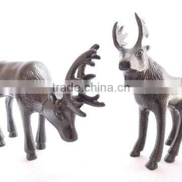 Christmas decoration gift Reindeer set antique finish aluminum metal deer