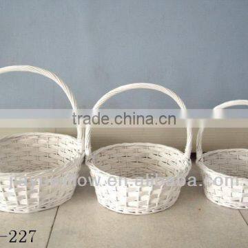 Linyi white willow basket with handle