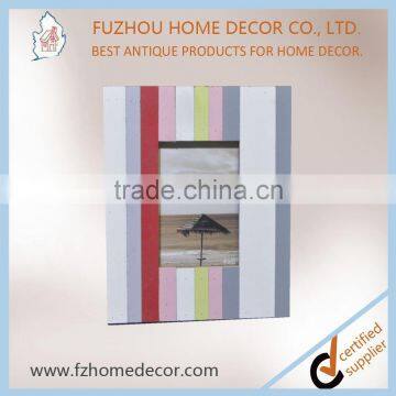 Terse Style Wooden Painting Photo Frame With Color Stripe for Decoration or Gift photo-2