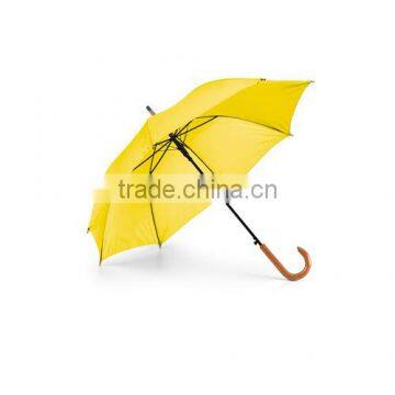 Automatic Umbrella With Wooden Shaft and Crook Wooden Handle photo-5