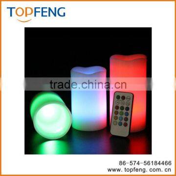 Multi-colored LED candle/led flameless candle/wax led candle/flameless candle with LED