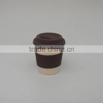 bamboo fiber eco mugs with slot lid &sleeve