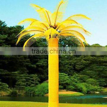 Home Garden Decorative 450cm Height Outdoor Artificial Yellow Flashing LED Solar Lighted up Moringaceae Palm Trees EDS06 1406 photo-2
