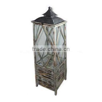 Retro Garden Furniture Wooden Lantern