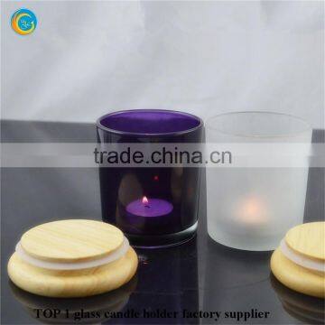 Decorative Glass Candle Jar With Wooden Cap On Sale photo-1