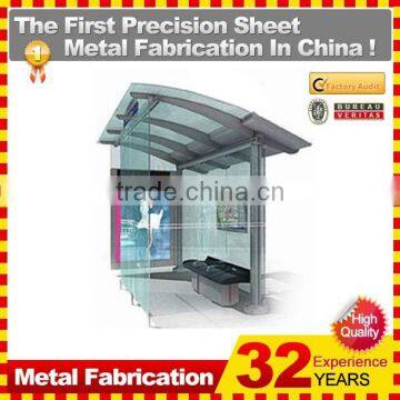 Steel Modern Bus Shelter Prices With Tempered Glass photo-5