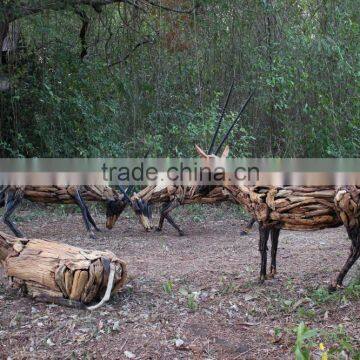 ARABIAN ORYX Driftwood Sculpture