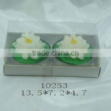 White lotus candle set