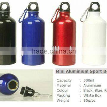 500ml With Heat Transfer Logo and Carabiner Lid for Aluminum Sport Water Bottles photo-4