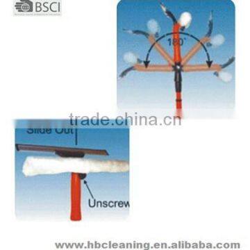 BSCI 3 in 1window Squeegee With Corner Broom, Chinese Manufactuer3.5m Window Cleaner Kit, Rotational Connector Window Wiper photo-2