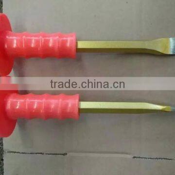 Carbon Steel Forged Cold Chise Stone Chisel With Rubber Grip photo-2
