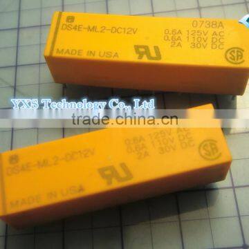 DS4E-ML2-12V 4PDT 2A 12V relay DS4E-ML2-DC12V 16Pin